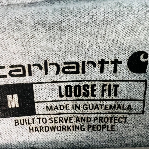 Carhartt Size Medium Gray K87 Loose-fit Workwear T-shirt: 3139 - Picture 5 of 8
